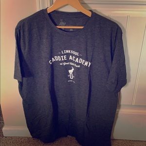Mens Linksoul Caddie Academy tee (L) (charcoal)
